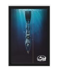 Free Dive... Framed canvas 12"x18"