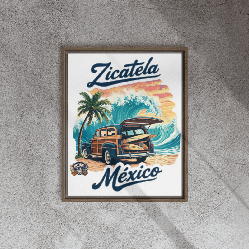 Zicatela way... Framed canvas 16"x20"