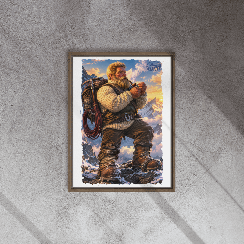 MrBig Mountaineering... Framed canvas 18"x24"
