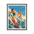 Couple Surfing... Framed canvas 24"x32