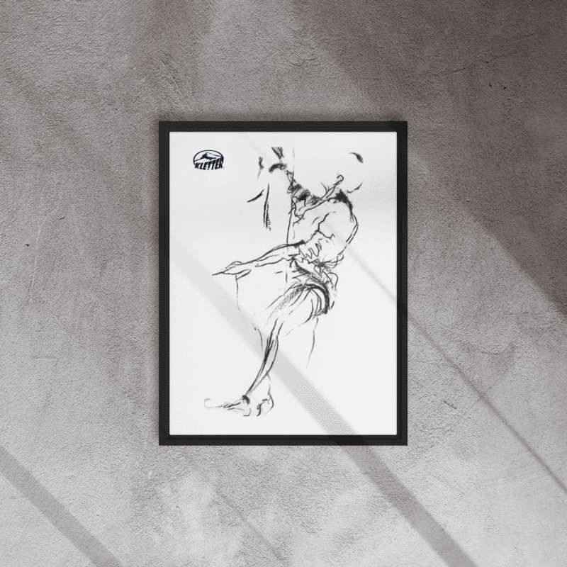 Sketch Climbing... Framed canvas 18"x24"