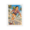 Street Roller, Luc & The Quique... Framed canvas 20"x28"