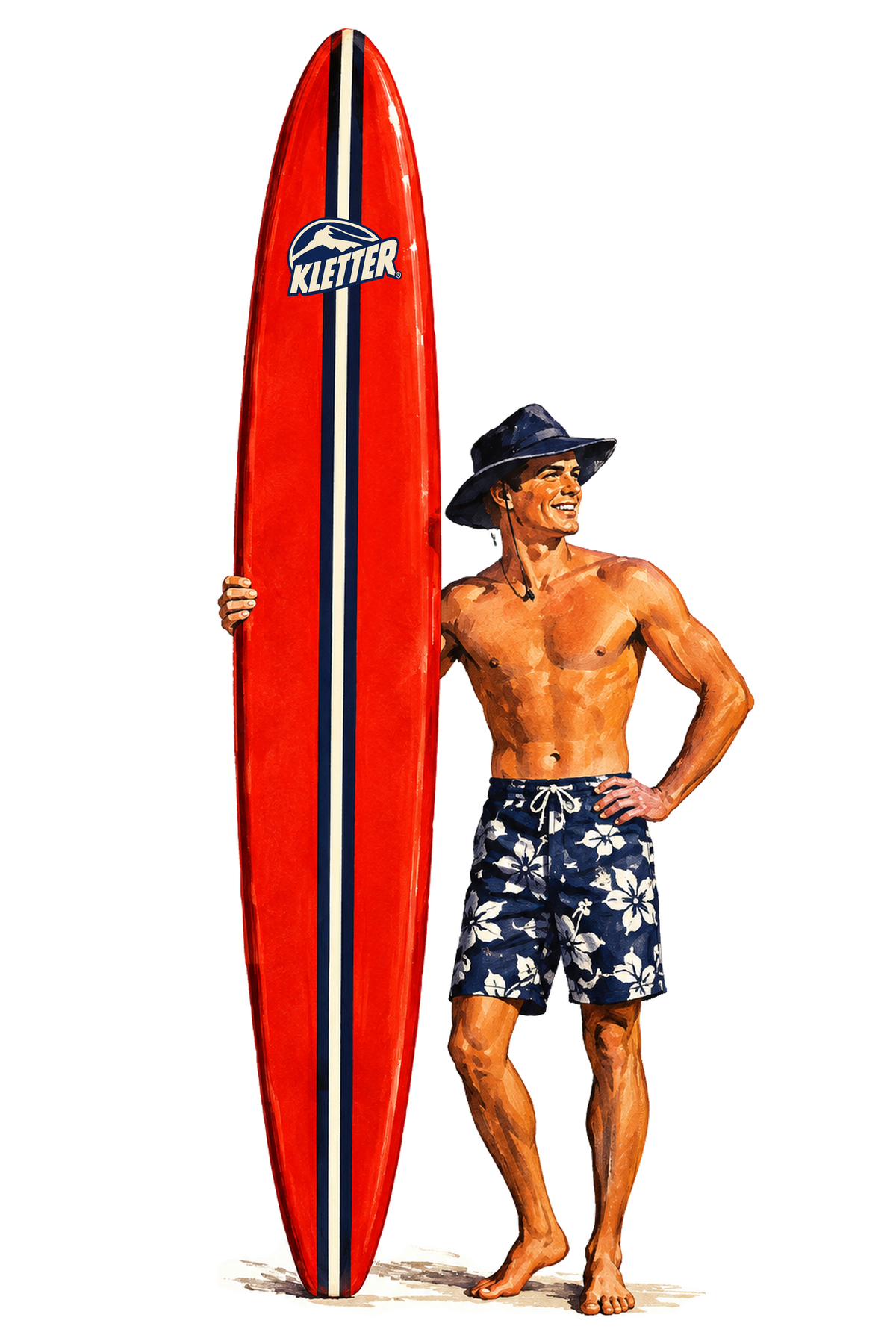 Longboard Kletter Surfer... White glossy MEGA mug 20oz.